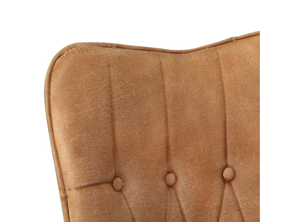 Fauteuil à oreilles Marron Toile SUIR59909