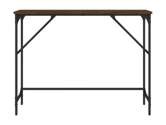 Table console chêne marron 100x32x75 cm bois d'ingénierie QDKR67956