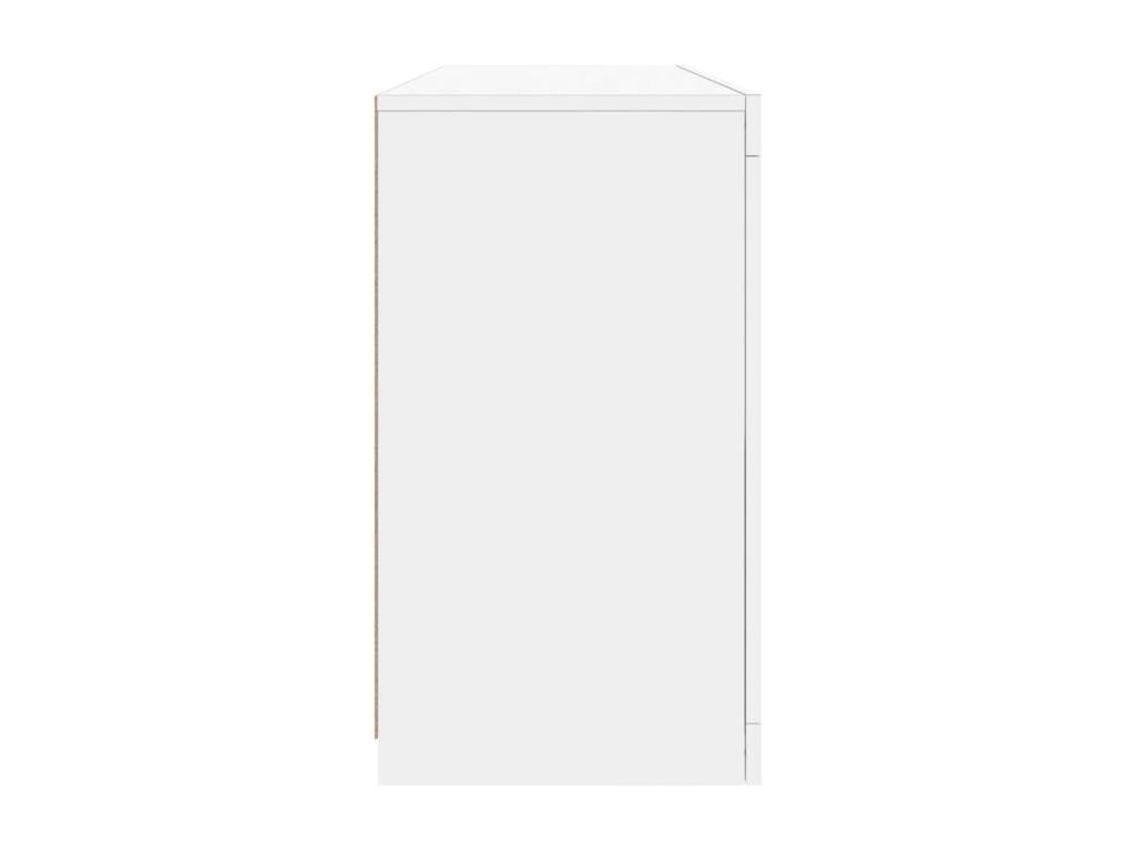 Buffet avec Chicylaères LED blanc 142,5x37x67 cm FOAE65000