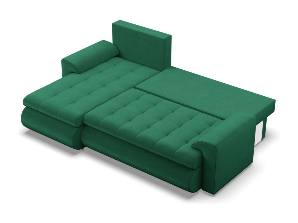 Gauche Canapé d'angle avec fonction couchage Bleu foncé BUYF95489