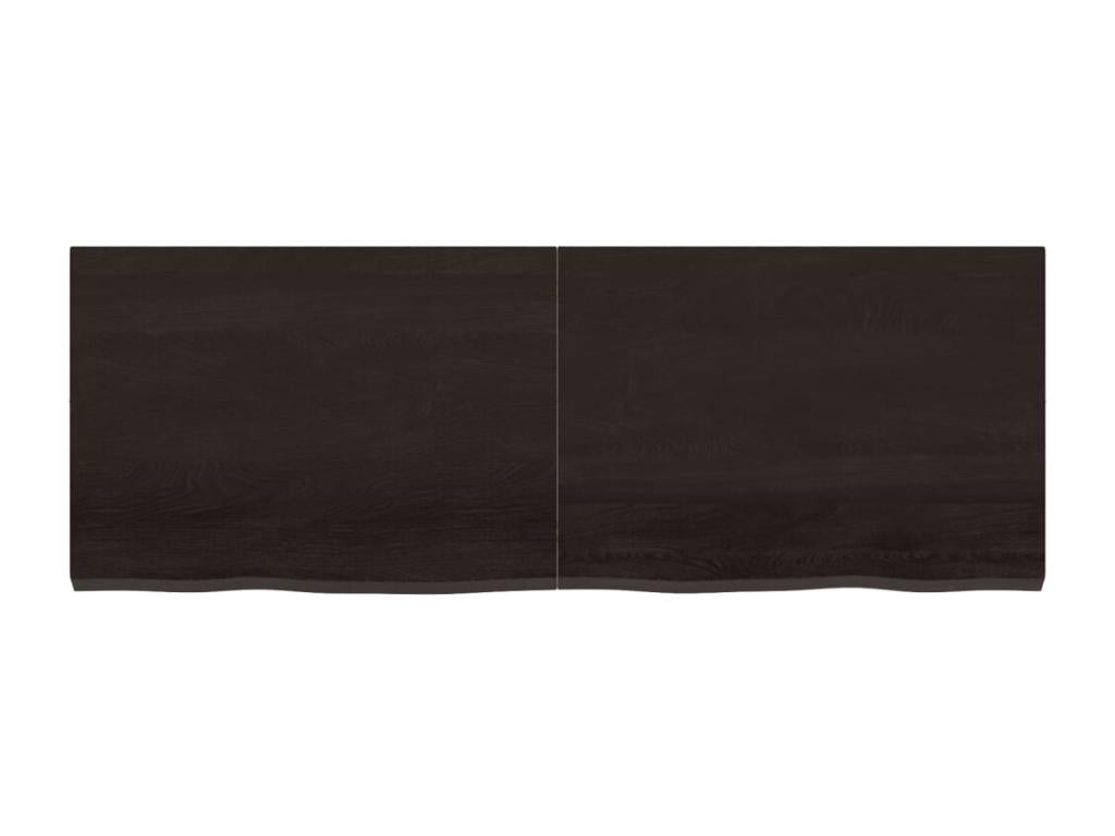 Etagère murale marron foncé bois chêne massif traité PFBZ15959