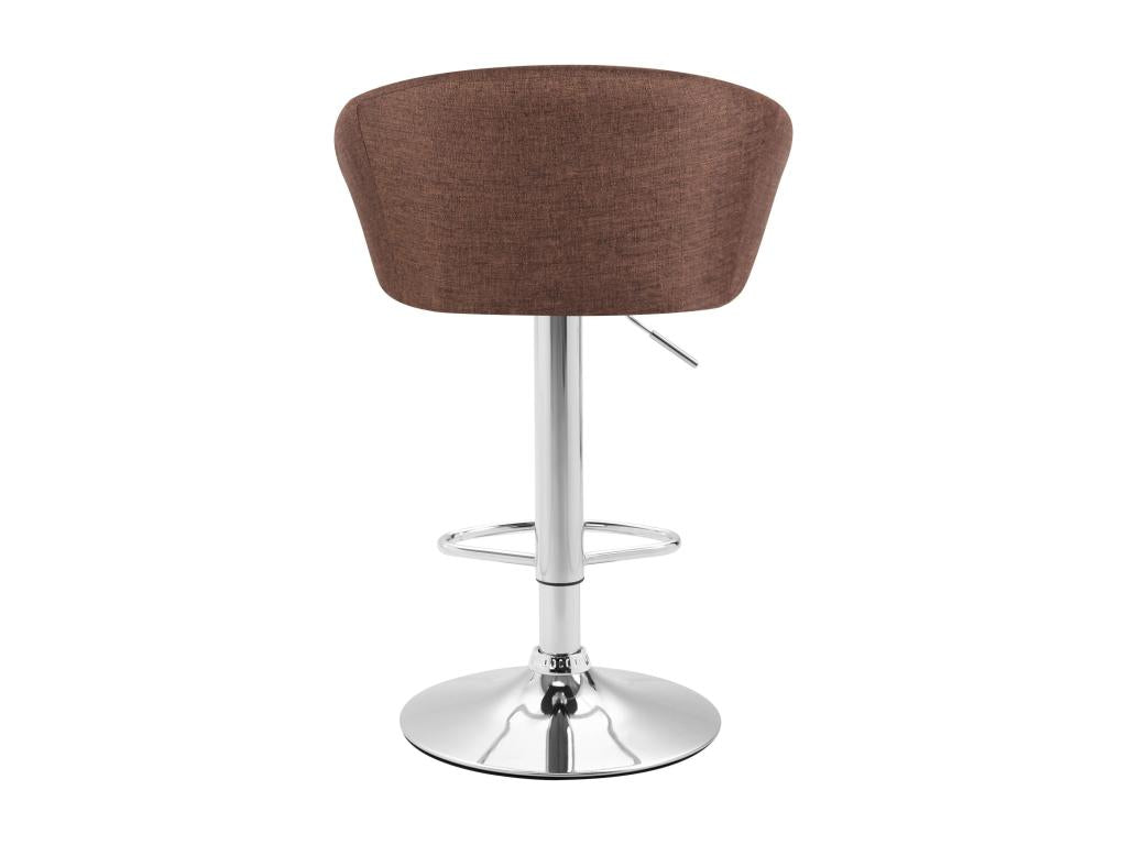 Tabourets de bar - Tissu / Métal chromé - Marron - Chicyla V2 CPAX99248