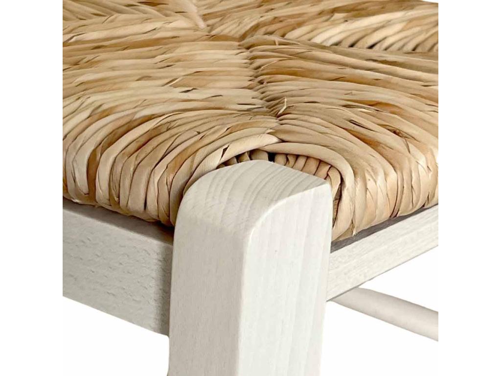 Tabouret haut en bois blanc 73 cm Style rustique pour la maison et le bar SFUW45380