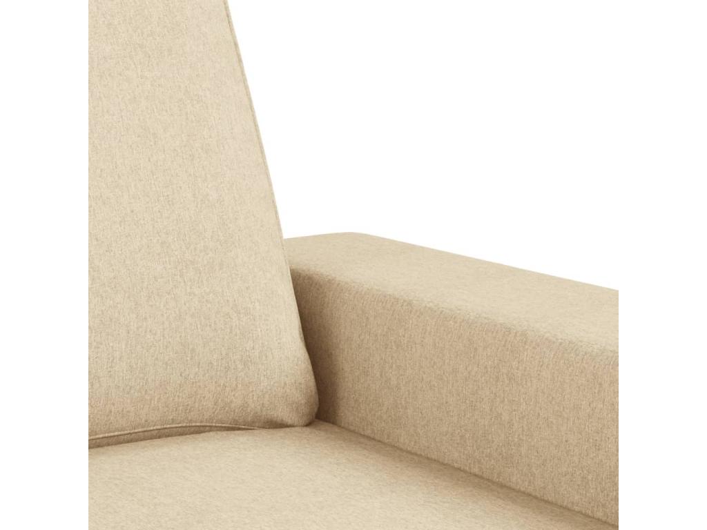 Fauteuil Crème 60 cm Tissu MNJF35114