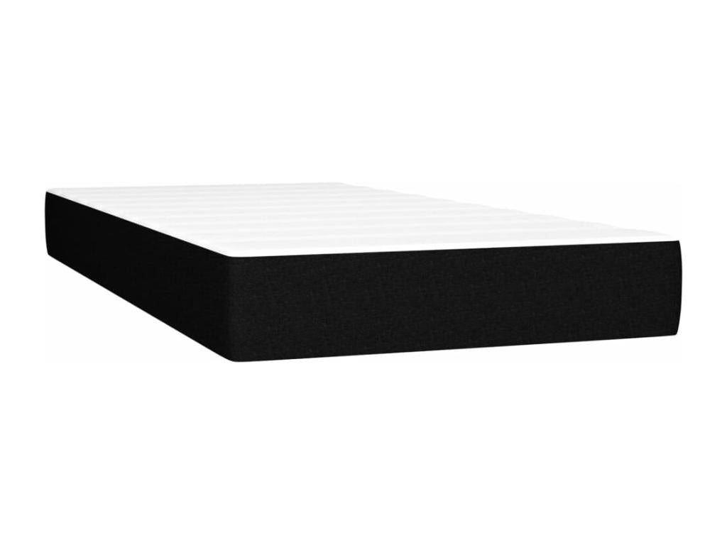 Lit à sommier tapissier avec matelas Noir 90x190 cm Tissu OFSP48155