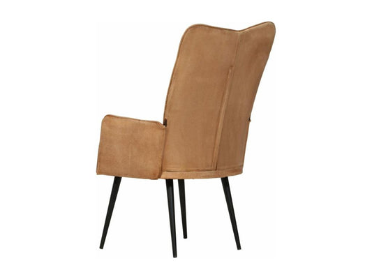 Fauteuil à oreilles Marron Toile SUIR59909