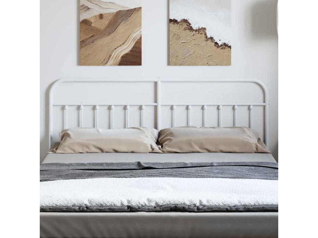 Tête de lit métal blanc 180 cm ROHH82185
