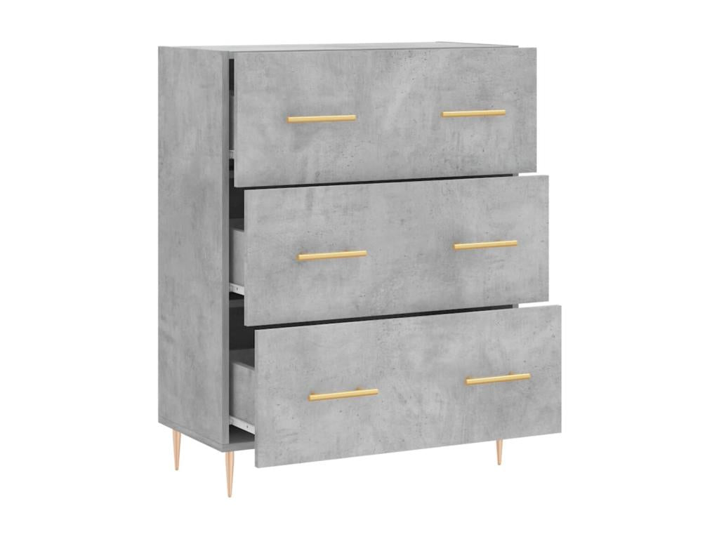 Buffet gris béton 69,5x34x90 cm bois d'ingénierie HHHK48413