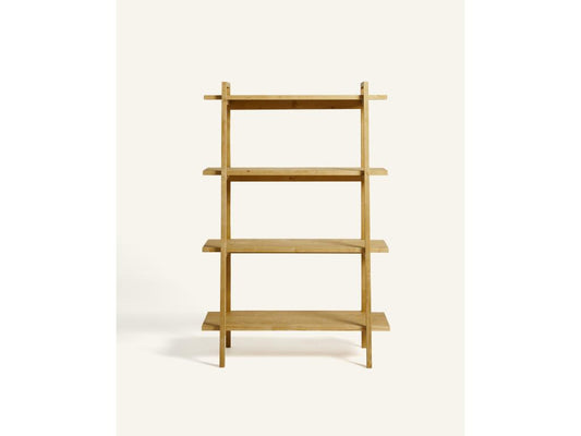 Bibliothèque en bois d'épicéa en couleur marron clair Chicyla WPXH15639