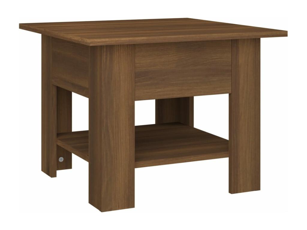 Table basse Chêne marron 55x55x42 cm Aggloméré