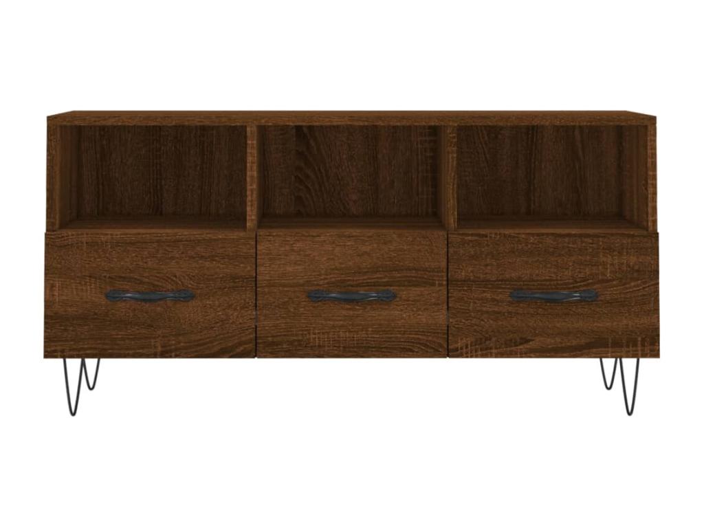 Meuble TV chêne marron 102x36x50 cm bois d'ingénierie CDMU05062