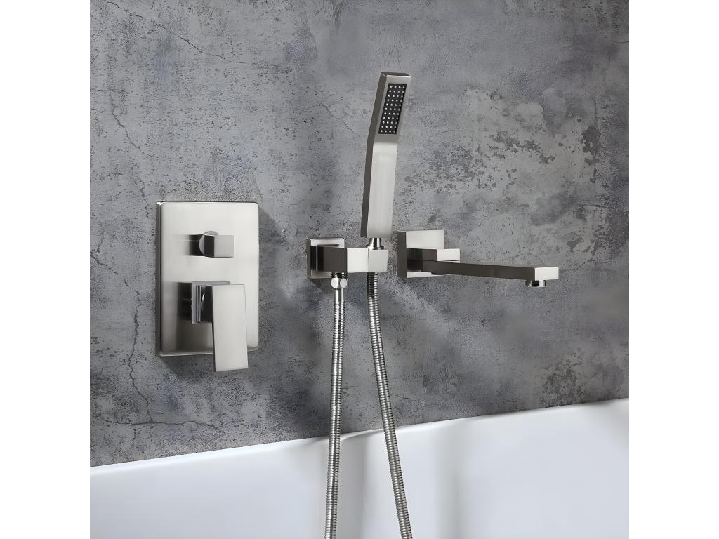 Mitigeur de baignoire à encastrer Nickel brossé - Chicyla WCYY25086