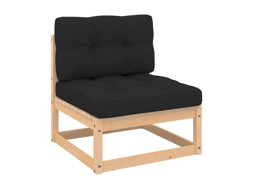 Salon de jardin 8 pcs avec coussins Bois de pin massif BCJM56599