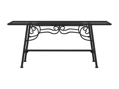 Banc de jardin meuble noir 110x38x46 cm 02 0011843 FDRF62555