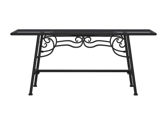 Banc de jardin meuble noir 110x38x46 cm 02 0011843 FDRF62555
