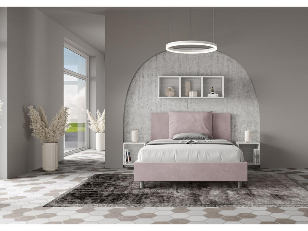 Lit double coffre rembourré 140x200 microfibre Chicyla MDDO94119