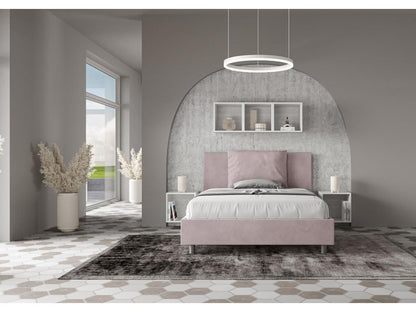 Lit double coffre rembourré 140x200 microfibre Chicyla MDDO94119