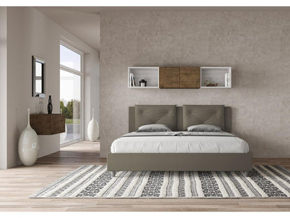 Lit coffre rembourrée 180x200 similicuir cappuccino Chicyla NYOX31014