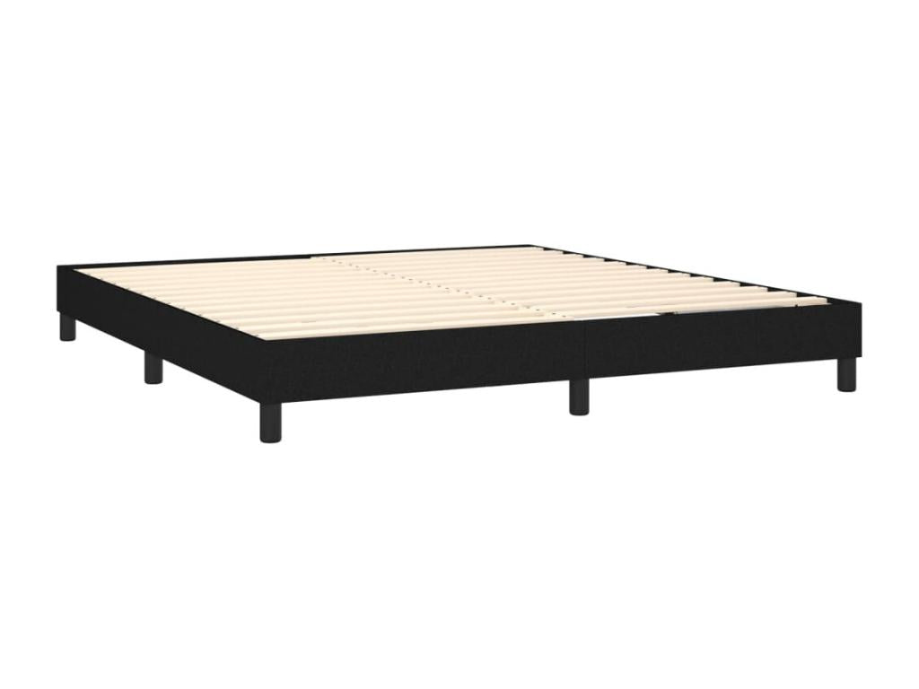 Sommier à Chicyla de lit avec matelas Noir 180x200 Tissu JDFU66555