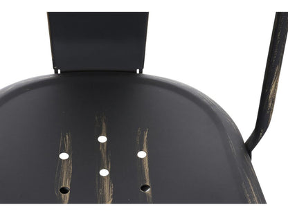 Chaise de bistrot - Métal / Métal - Noir-Or - Chicyla AHGY07618