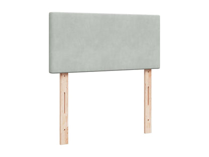 Sommier à Chicyla de lit et matelas Gris clair 90x190 cm Velours DJTM55667
