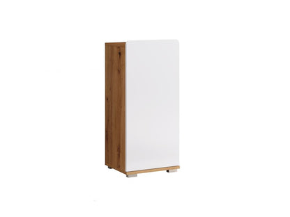 Armoire - Mélaminé chêne - Naturel-Blanc - 37 - 82 - 31 cm VNME07566