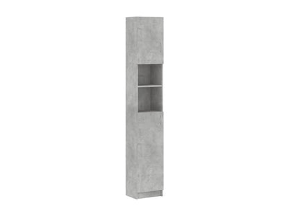 Armoire salle de bain Gris béton 32x25,5x190 cm Bois ingénierie TRVA38591