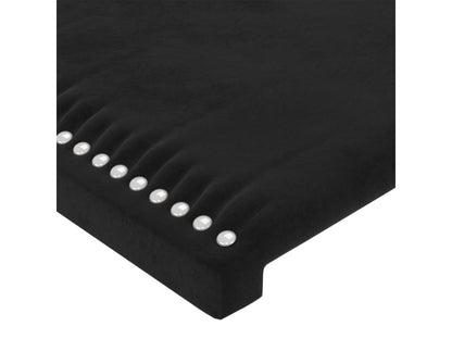 Tête de lit avec oreilles Noir 93x23x78/88 cm Velours IMUL75262