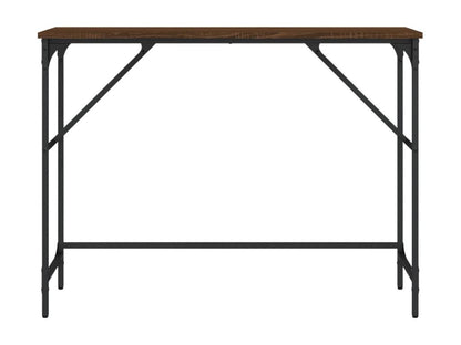Table console chêne marron 100x32x75 cm bois d'ingénierie QDKR67956