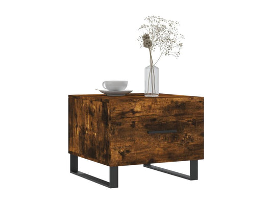 Tables basses 2 pièces chêne fumé 50x50x40 cm bois d'ingénierie KTBS65407