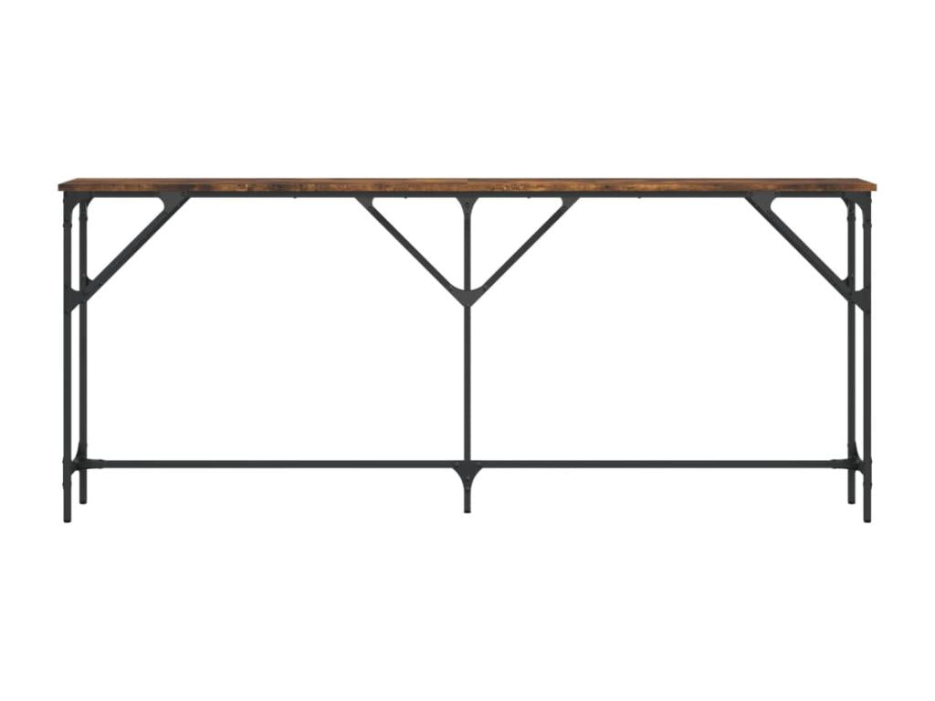 Table console chêne fumé 180x23x75 bois d'ingénierie DPCB88462