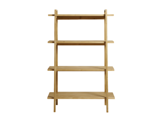 Bibliothèque en bois d'épicéa en couleur marron clair Chicyla WPXH15639