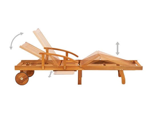 Chaises longues lot de 2 avec table et coussins Laviecasa solide GQWV59527