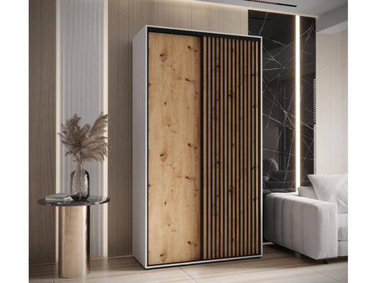 ARMOIRE Chicyla 1 À PORTES COULISSANTES 235.2/130/45 2 Portes Blanc/Chicyla LZVU10171