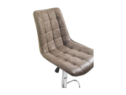 Tabouret de bar simili cuir marron et pieds métal chromé Chicyla - Lot de 2 PSIQ42964