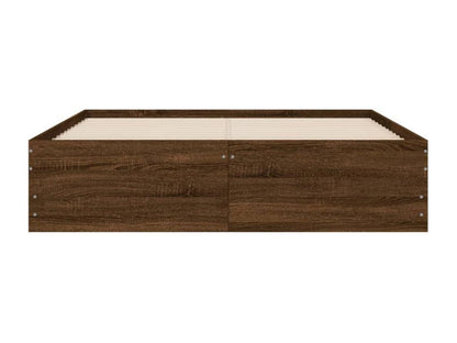 Cadre de lit avec tiroirs sans matelas chêne marron 135x190 cm TSZF22048