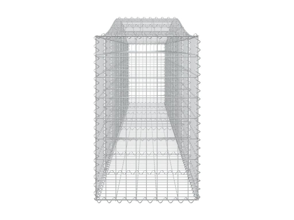 Paniers à gabions arqués 3 pcs 400x50x80-100 Fer galvanisé AWWR21017