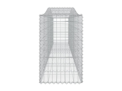 Paniers à gabions arqués 3 pcs 400x50x80-100 Fer galvanisé AWWR21017