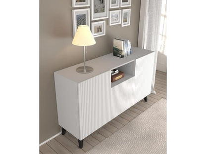 Commode Laviecasa B 150 cm 2D1DM blanc mat pieds noirs WUKX10342