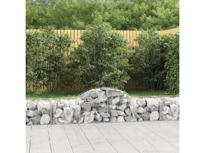 Paniers à gabions arqués 20 pcs 200x50x40-60 fer galvanisé OQPT28920
