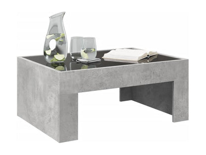 Table basse avec LED infini gris béton 70x50x30 cm PRRC20779