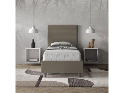 Lit Chicyla sans sommier à Chicyla 80x210 simili cuir cappuccino ECCY97170