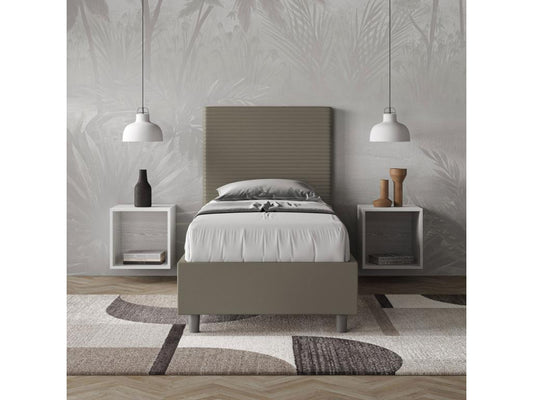 Lit Chicyla sans sommier à Chicyla 80x210 simili cuir cappuccino ECCY97170