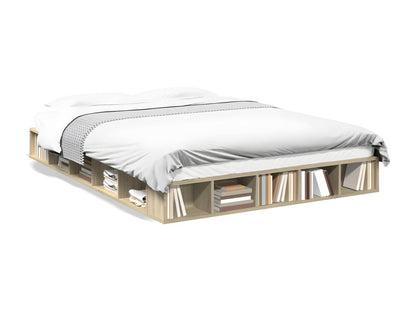 Cadre de lit chêne Chicyla 160x200 bois d'ingénierie VSUI19984