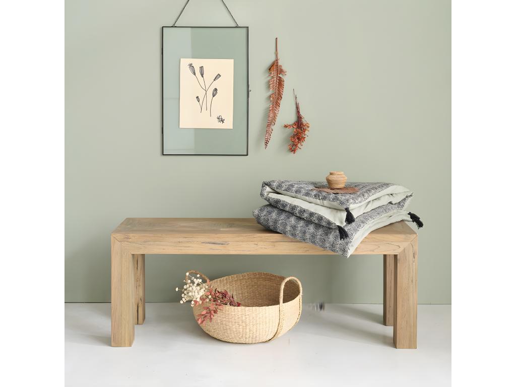 Banc en teck recyclé massif Chicyla mixte LBAB15974