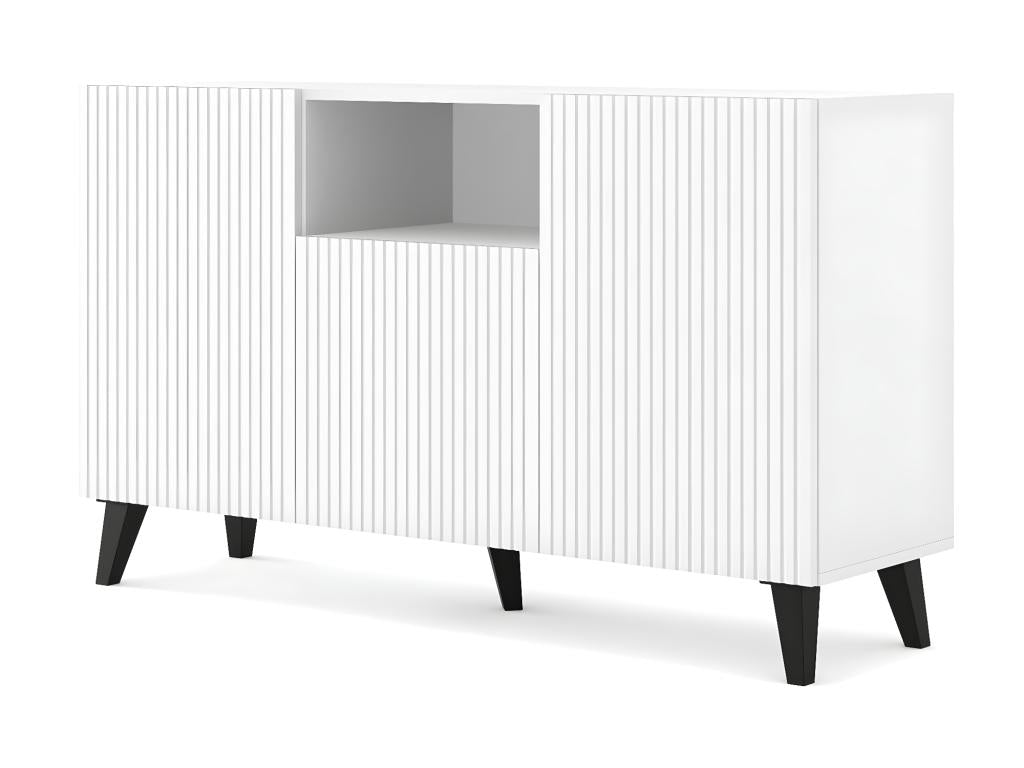 Commode Laviecasa B 150 cm 2D1DM blanc mat pieds noirs WUKX10342