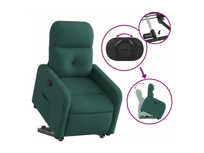 Fauteuil inclinable vert foncé tissu
