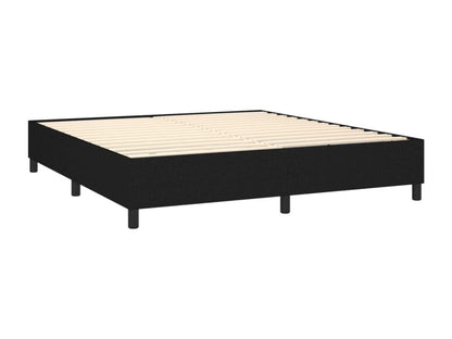 Lit à sommier tapissier avec matelas Noir 180x200 cm Tissu WUDJ48791