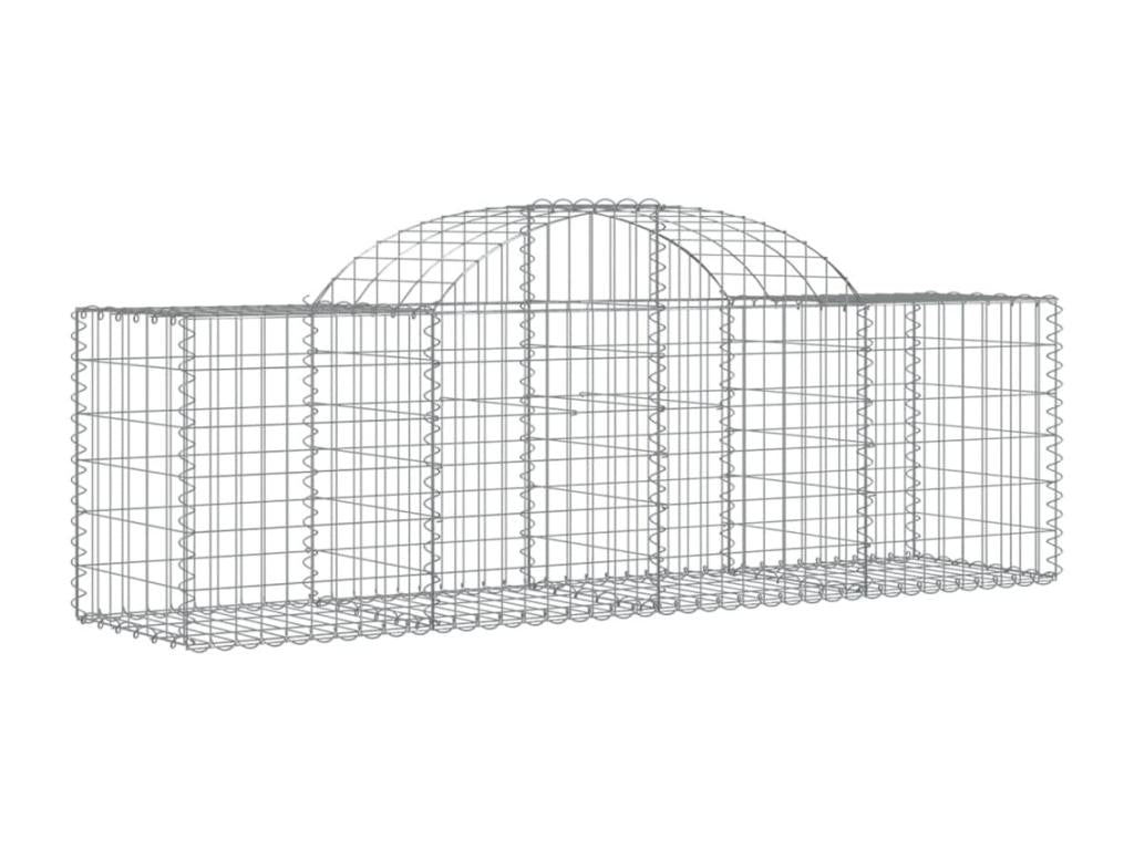 Paniers à gabions arqués 20 pcs 200x50x60-80 fer galvanisé XNVZ63259