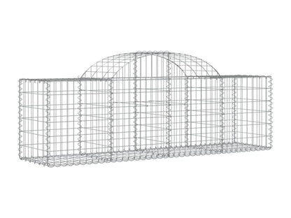 Paniers à gabions arqués 20 pcs 200x50x60-80 fer galvanisé XNVZ63259